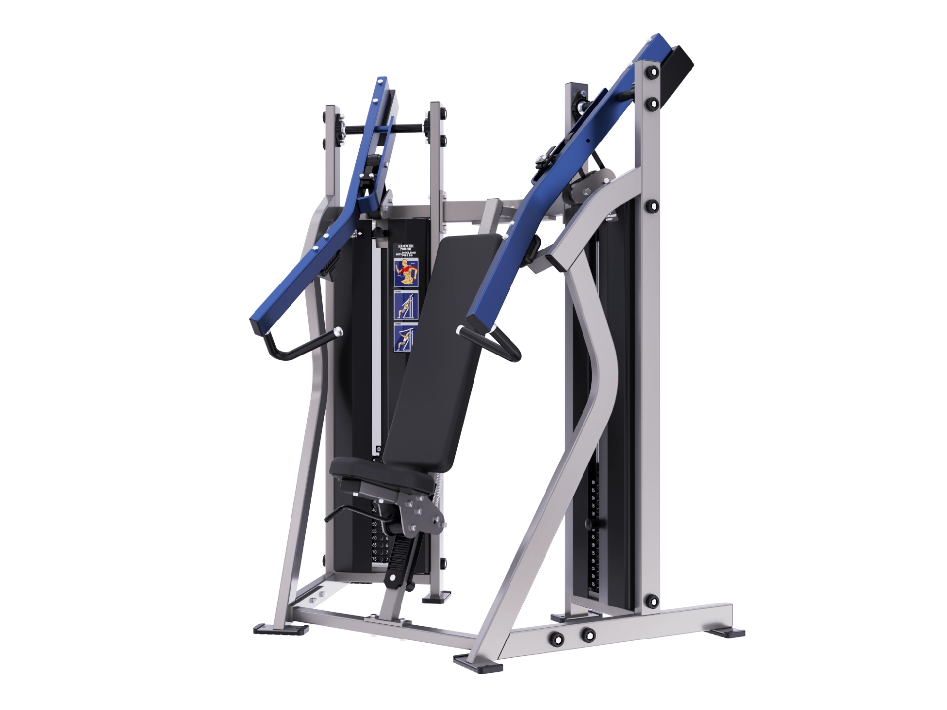 Hammer Force Pro Split-Move Chest Press Hammer Force Pro Split-Move Chest Press machine for commercial upper-body strength training