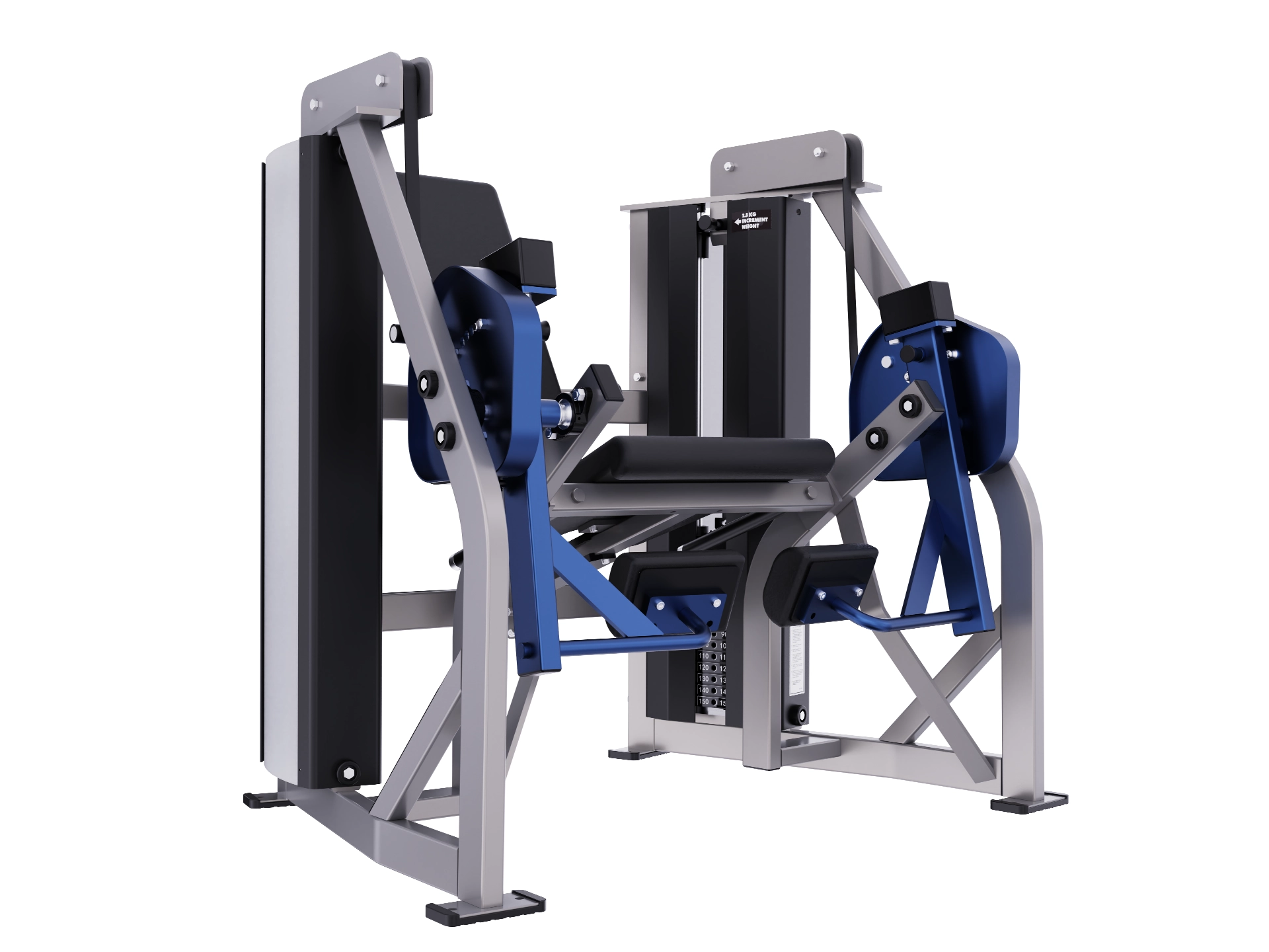 Independent leg movement on a Hammer Force Pro leg extension machine